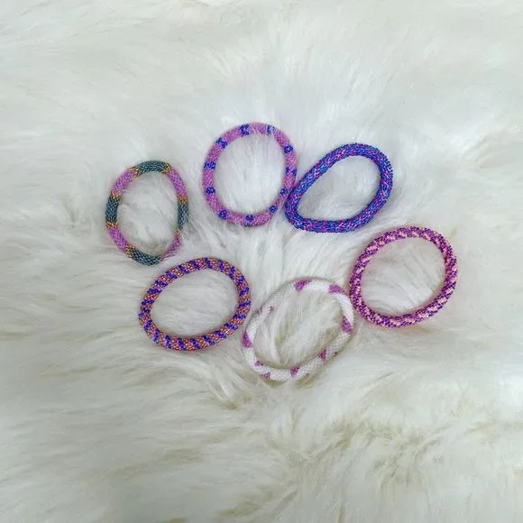 HAND CRAFTED in Nepal Beaded Bracelets (set of 6) #116 - Picture 3 of 4